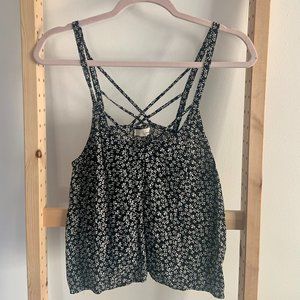 Garage Black & White Floral Tank